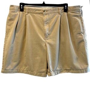 Izod‎ Pleated Front Khaki Beige Shorts Zip Front Golf Casual Men’s 42